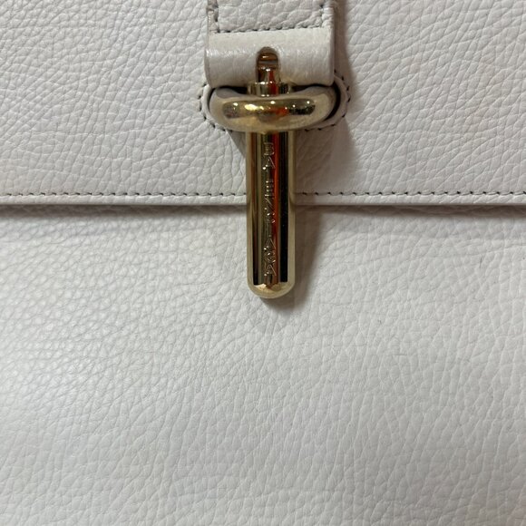 $1795 Balenciaga 2012 Snow White Gold Large Tube L Lock Leather Flap Clutch - Picture 2 of 15